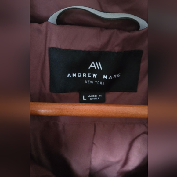 Andrew Marc Strehla Puffer Quilted Jacket color fig, size L - Picture 8 of 11